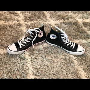 Converse high tops, black only worn once or twice!